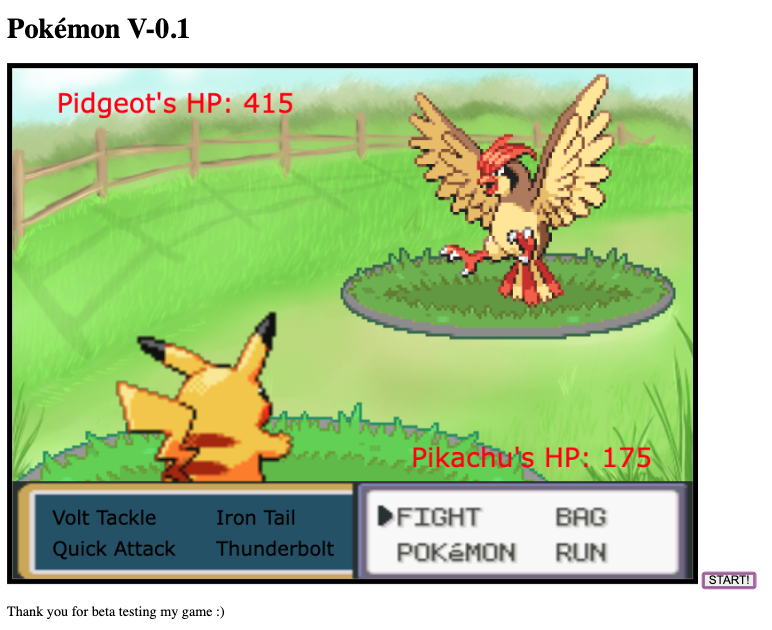 My Pokemon Game